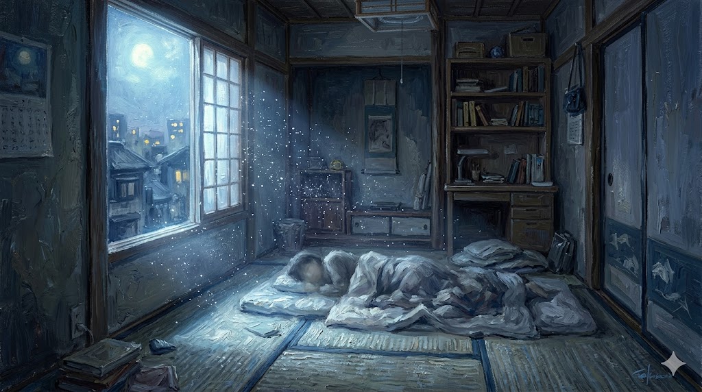 狭いアパートの光景